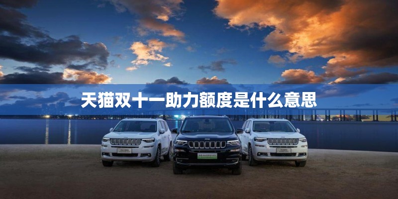 天猫双十一助力额度是什么意思