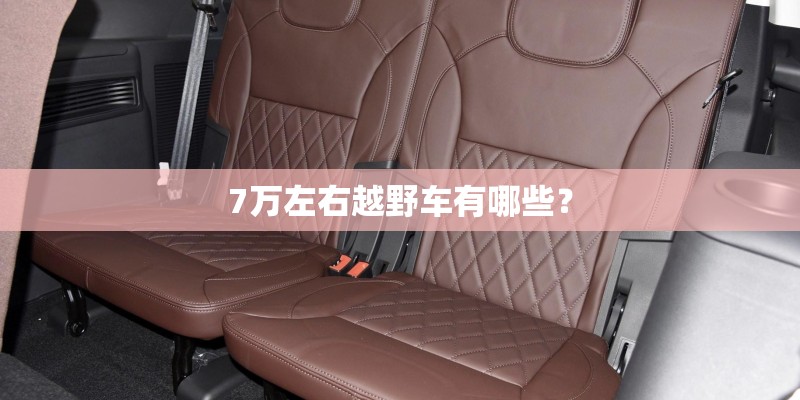 7万左右越野车有哪些? 7万左右越野车有哪些?