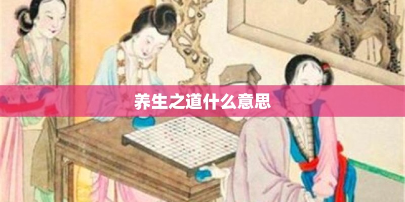 养生之道什么意思