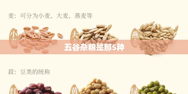 五谷杂粮是那5种